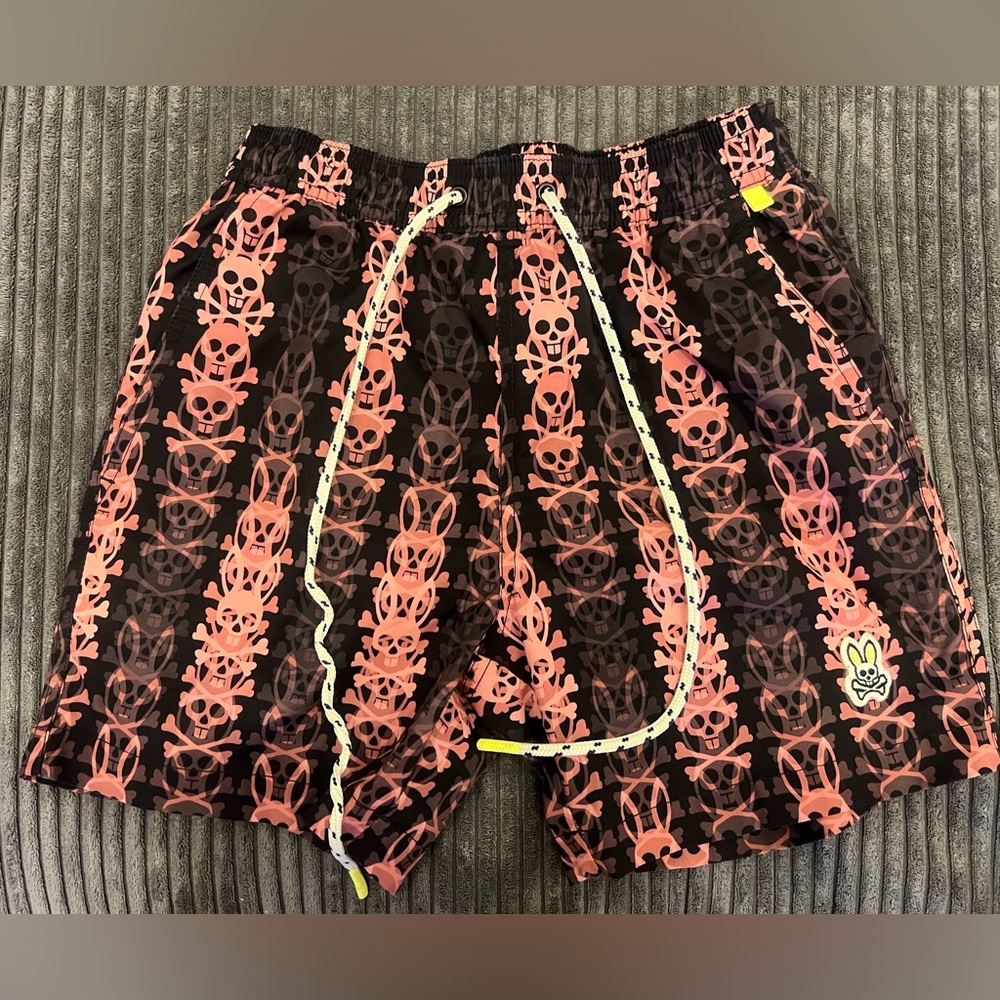 Mens  XXS Black and Pink Patterned Bottoms fits like a kids Large